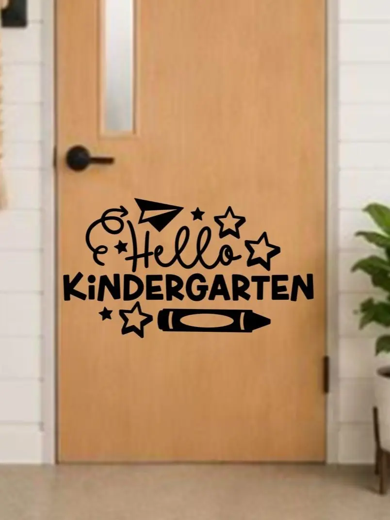 Hello Kindergarten Door Vinyl Wall Decal I Classroom Decor I Classroom Decorations I Classroom Rules