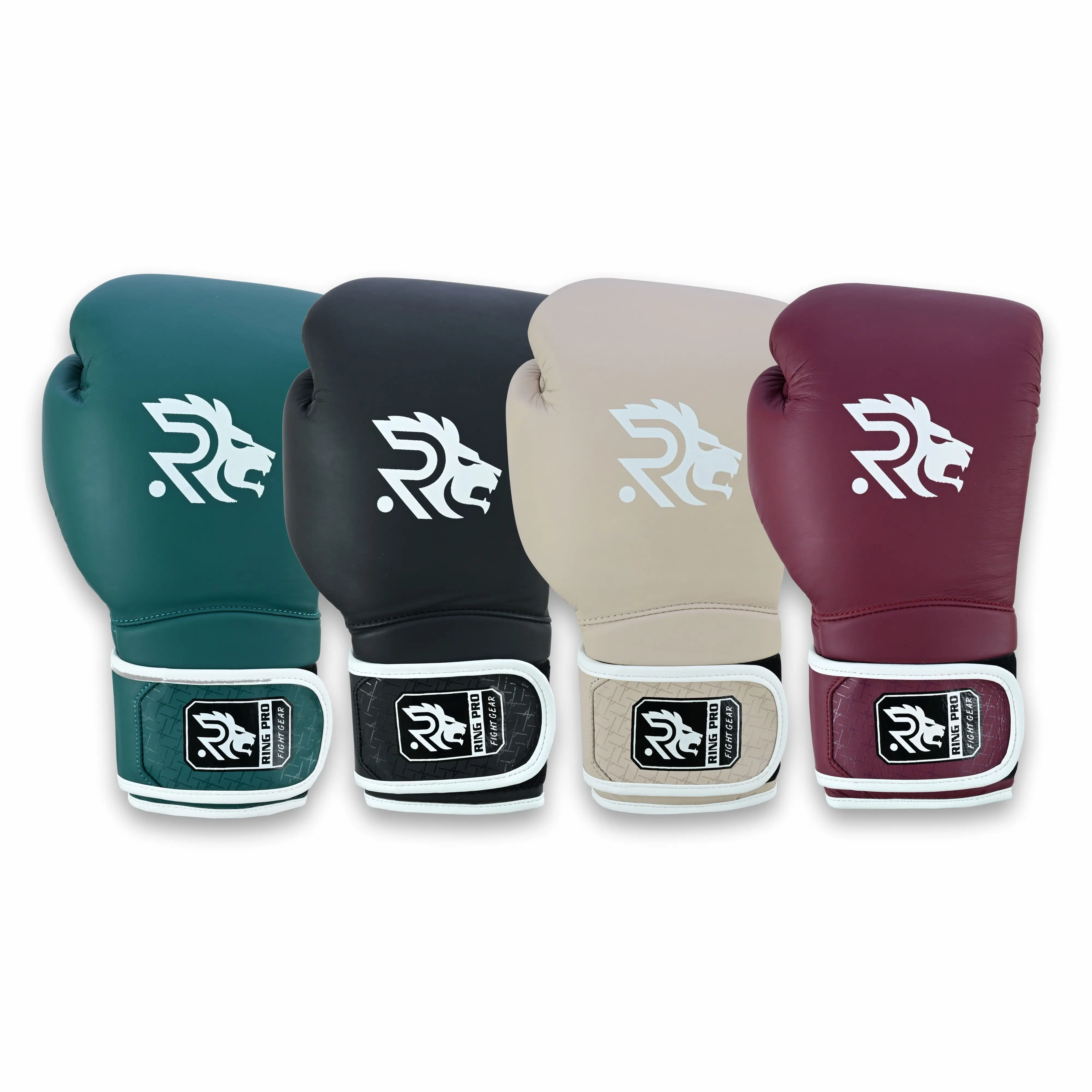 Ring Pro Sports Smash Series Boxing Gloves - Matte Cowhide Leather with Leather Strap & Hook Loop Closure - Premium Quality for Boxers - Elevate Your Training