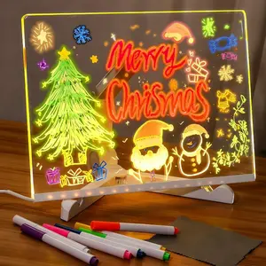 Glow in the Dark Drawing Tablet  Reusable LED Writing Board Durable Drawing Pad for Kids & Adults | Perfect for Family Messages, Valentine's Dates & Creative Fun!