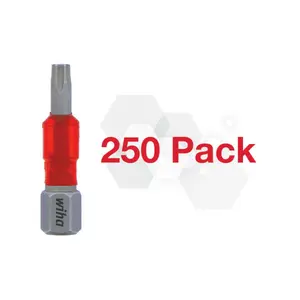 Wiha Tools 76585 Terminator Impact Insert Bit TORX® T15, Pack of 250 Bits