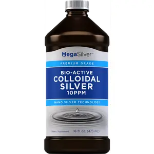 Piping Rock Colloidal Silver Liquid Drops | 16 Fl Oz | 10 PPM | Bio-Active Premium Grade Tincture | Non-GMO, Gluten Free Supplement