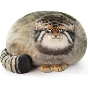 Steppe Cat Plush 30cm/12inch Pallas Cat Stuffed Animal, Cute Plushies for Girls, Soft Plush Pillow Throw Pillow Doll Decoration, Birthday Gift for Kids Boys Party