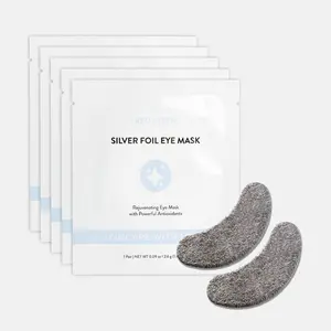 Red Aspen Silver Foil Under Eye Masks for Dark Circles & Puffiness (5-Pack)
