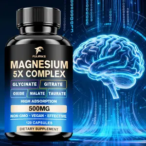 Magnesium Complex - 5 Forms Magnesium Glycinate, Citrate & Malate - Sleep Support, Stress Relief, Muscles, Heart Health & Relaxation - Magnesium Supplement for Women & Men, 120 Capsules