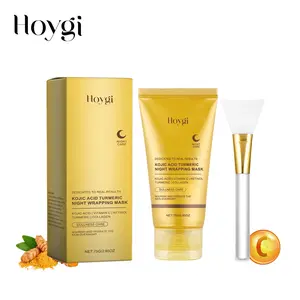 Turmeric Night Mask, Kojic Acid Exfoliating Mask, Brightening & Protective Formula, Anti-Stress Skin Care, Clear Radiant Glow