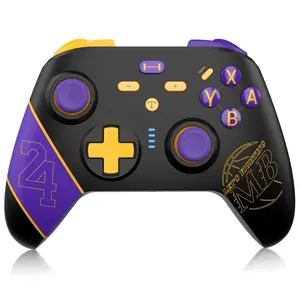 Switch Controller for Nintendo Switch/OLED/Lite/PC/IOS/Android, UHM Wireless Switch Pro Controller with Dual Vibration Programmable Turbo 6-axis Gyro Function, Kobe Commemorative Edition, Black