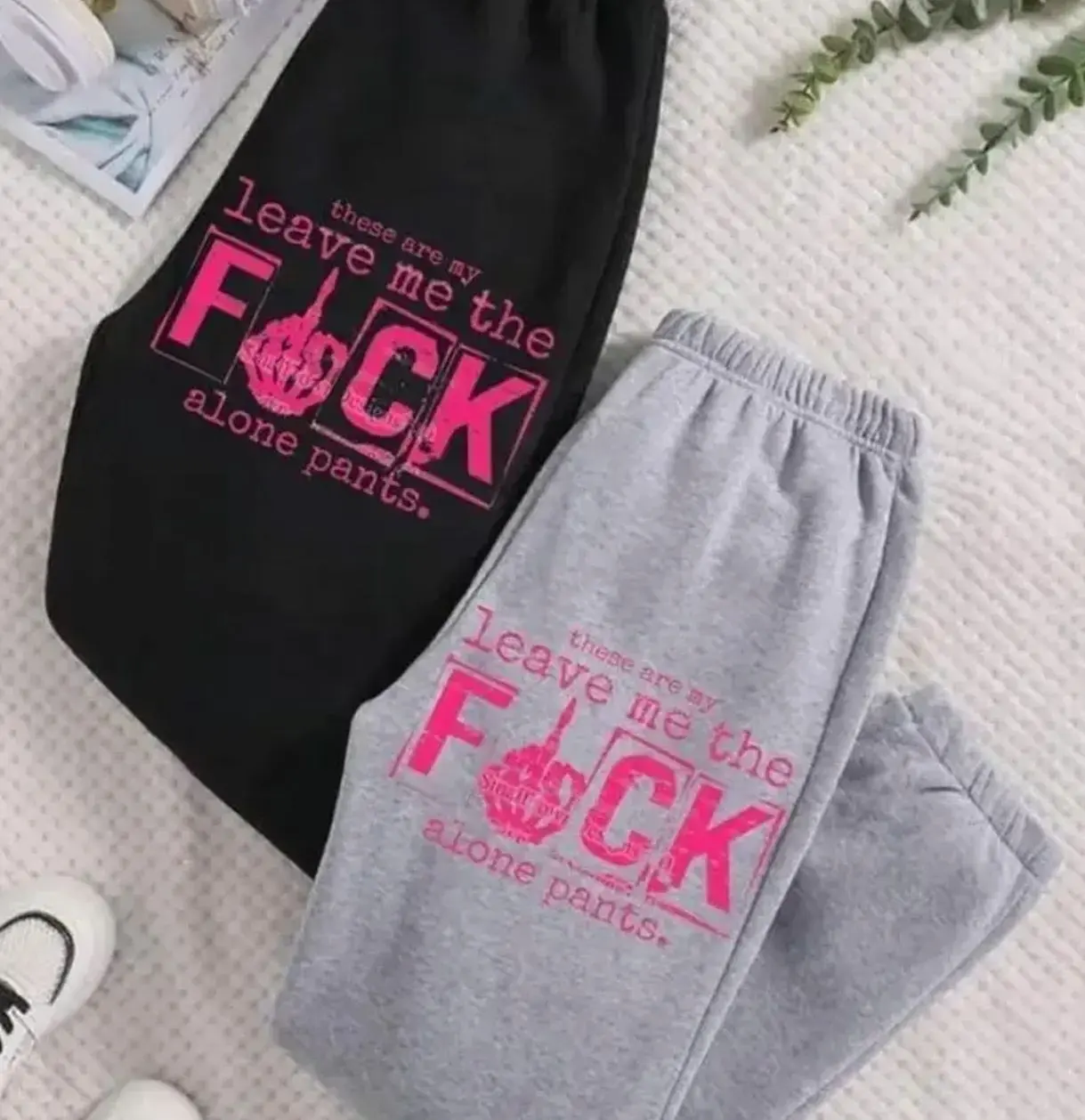 Vintage Leave Me The F*** Alone Sweatpants, Cotton Graphic Sweatpants, Perfect Outfit For Outdoors, Menswear, Womenswear, Fit for Men and Women All Seasons Basics, Trending 26 F
