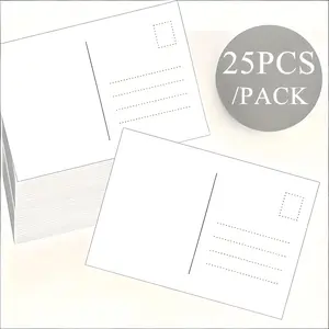 25 Blank Postcards Set, DIY Greeting Cards, Perfect for Christmas & Holiday Gifts, Personalized Note Card Stock