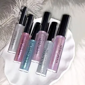 Mermaid Glitter Lip Gloss, Glamour Gloss, Gloss Lipgloss, Long-Lasting Metallic Shimmer Finish, Liquid Eyeshadow Effect, Perfect for Halloween Stage Dance Party Makeup