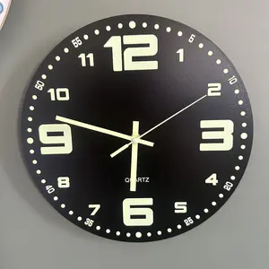 Luminous Wall Clock, 12 Inch Bedroom Luminous Clock, Silent Luminous Clock, Living Room/kitchen Digital and Pointer Luminous, Luminous Clock, Room Decor