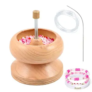 Seed Bead Spinner for Jewelry Making - Clay Bead Spinner Kit with Big Eye Beading Needle & Wire - Birthday Christmas Gifts