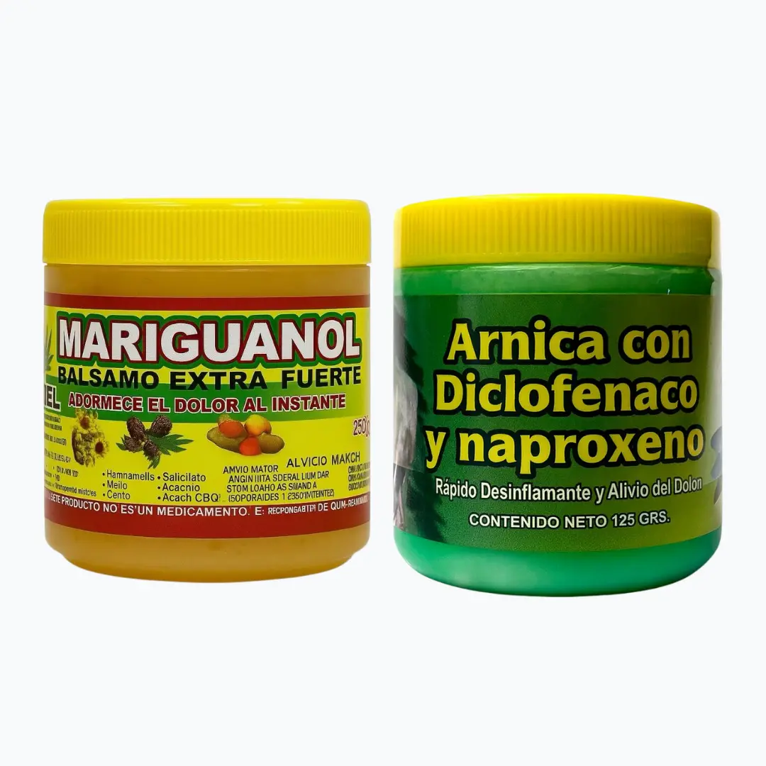 Arnica Gel & Herbal Massage Balm Bundle, 2 Pack of 125g Jars - Extra Strength Soothing Body Care for Daily & Post-Activity Relaxation