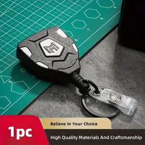 1pc Heavy-Duty Retractable Clip on Keychain with Belt Clip – 80cm High-Stretch Steel Lanyard Durable ABS Casing, Secure Key Rin