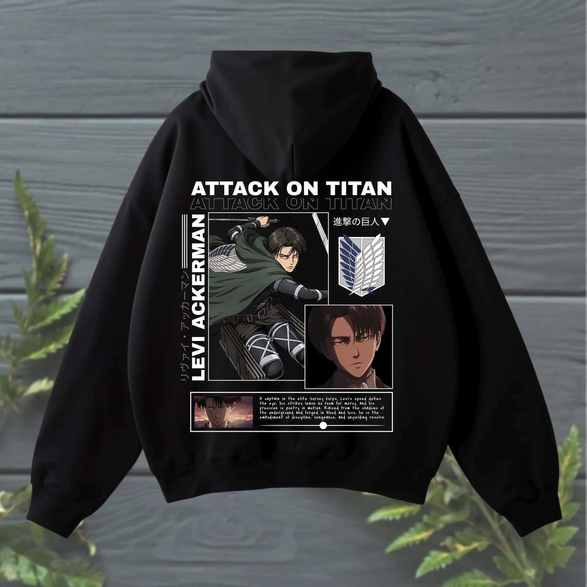 Levi Ackerman 2 Side Hoodie, Humanitys Strongest Soldier Anime Hoodie, Attack on Titan Streetwear Unisex, Japanese Manga Hoodie, Gift for AOT Fan