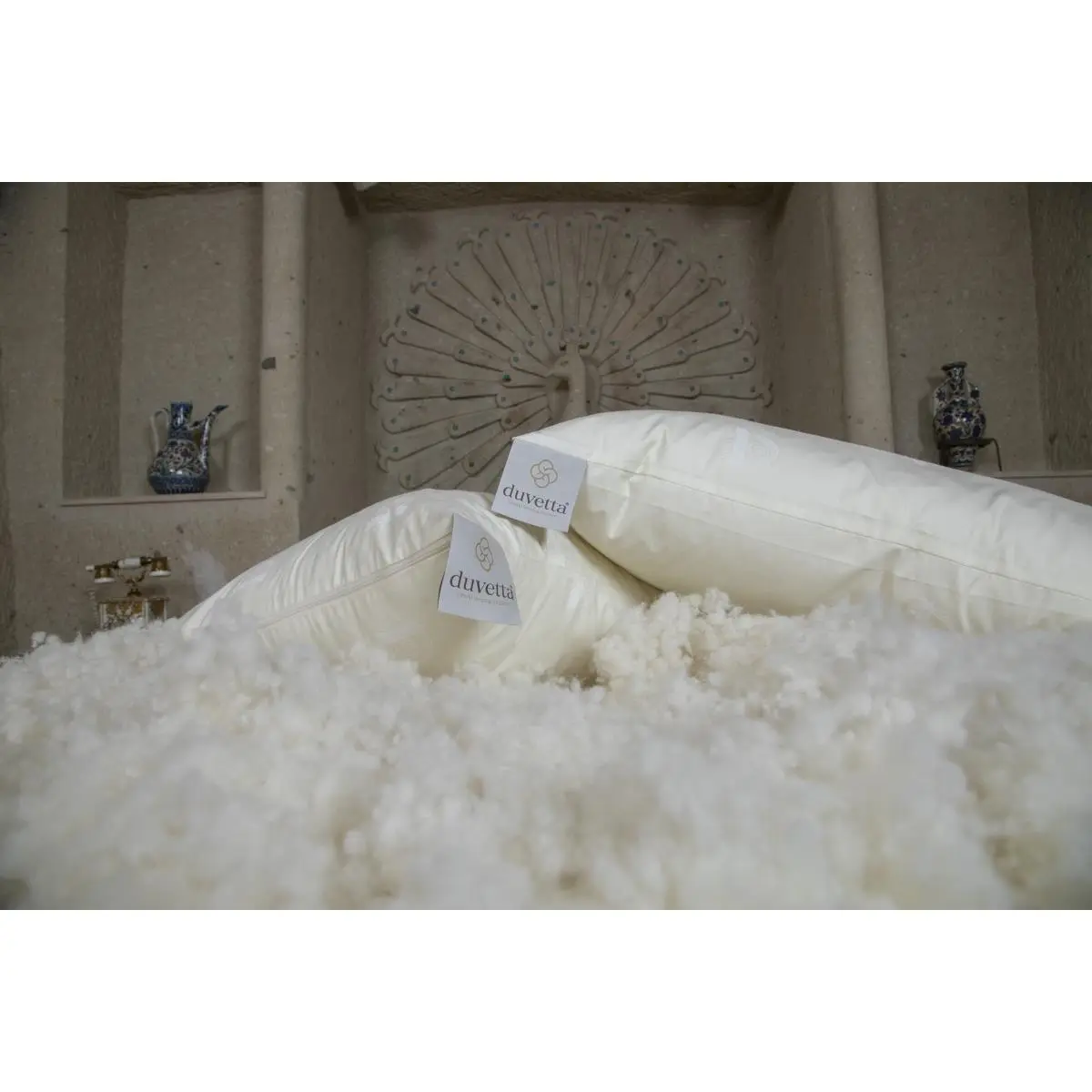 Furnia HD-DUV-WOOL-PILLOW - 20x26 in. Single Washable Coolness Bed Pillow, White