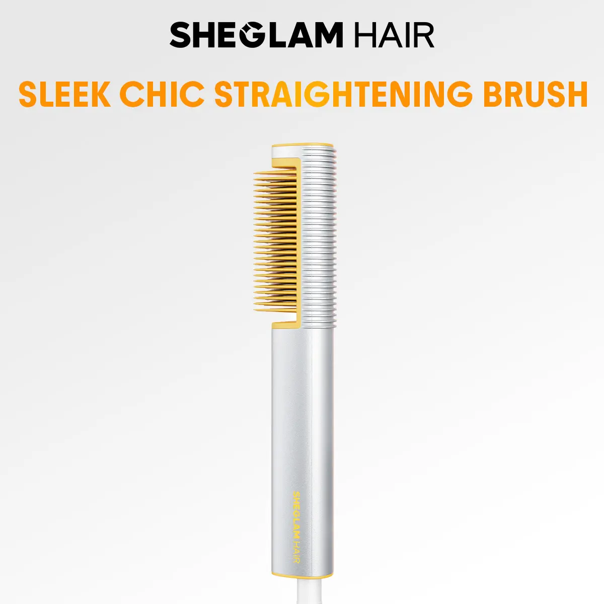 SHEGLAM HAIR Sleek Chic 3D Thermal Straightening Brush | Ionic Hair Straightener | Straight & Curly Hair Comb | 5-Level Temps | 3D Anti-Scald Design | Detangles Hair Easily For Home Salo #flat iron #straightener