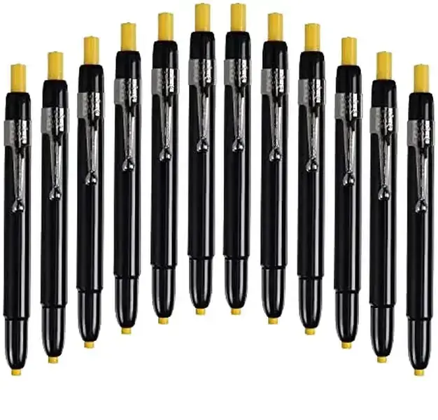 Listo 1620 - Box of 12 - YELLOW COLOR - China Markers/Grease Pencils/China Marking Pencils, Wax Pencils