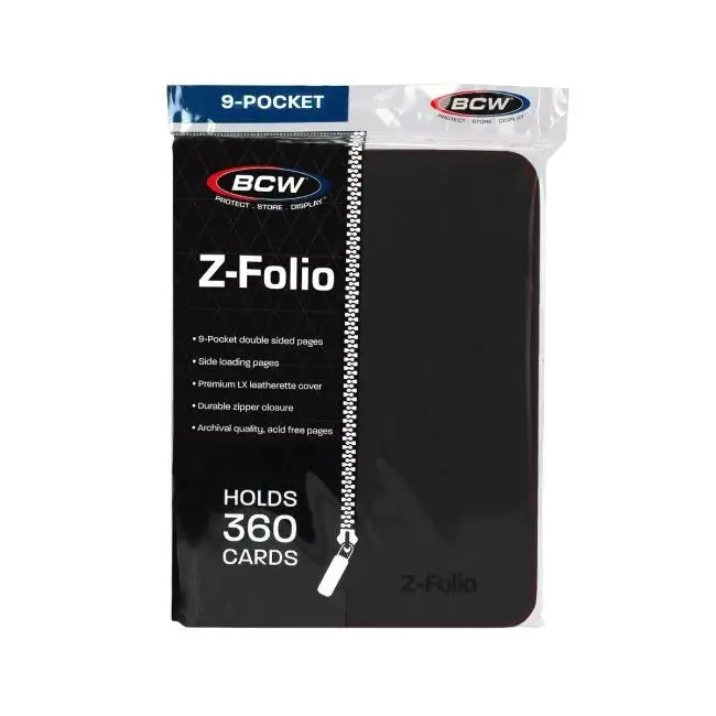 BCW Z-Folio 9-Pocket Zipper Album