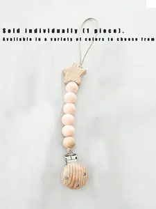 Cute Pacifier Clip & Chain Set, Perfect Gift for Friends, Comfortable Wooden Chain, Holiday Birthday New Year Gifts, Unique Present Idea