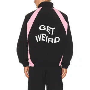 Anti Social Social Club Track Jacket in Black & Pink