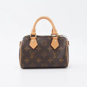 Pre-owned pvc Shoulder Bags LOUIS VUITTON Monogram Nano Speedy 2way Hand Shoulder Bag