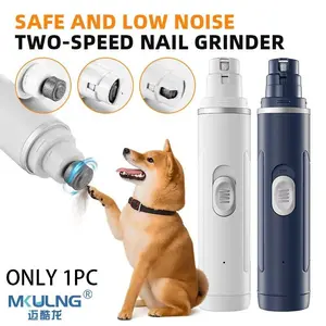Nail Grinder with LED Light, 2-Speed Powerful Electric Pet Nail Trimmer, Professional Quiet Painless Grooming for Dogs and Cats