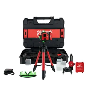 【Summervibes】Niuwork 4D 16-Line Green Laser Level | 360° Self-Leveling | 25m Working Range & ±0.2mm/m High Precision | Professional Construction Tool with Touch Control & 4-Axis Alignment | Complete Kit with 2 Batteries