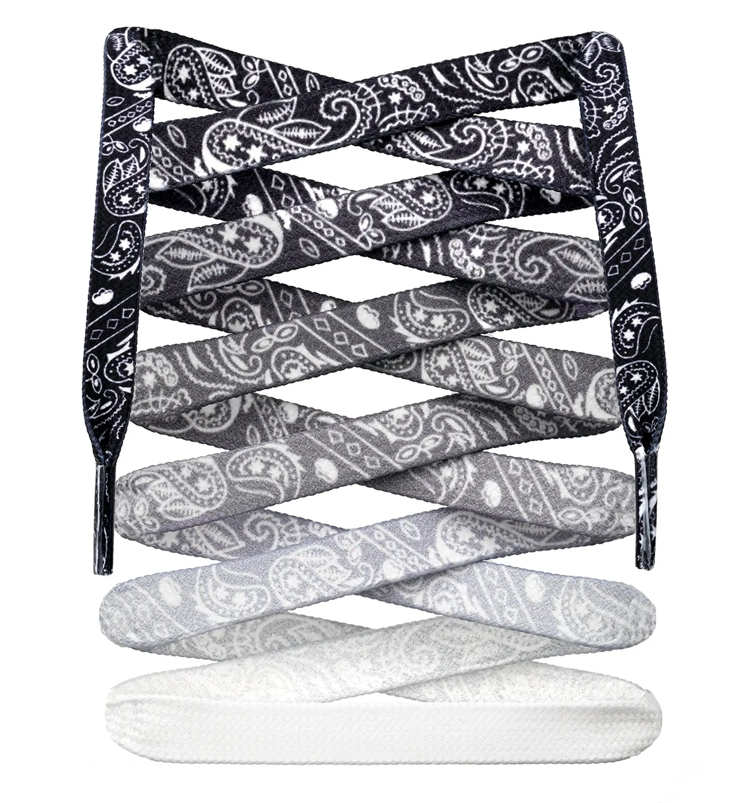 Flat Sublimated Paisley Shoelaces