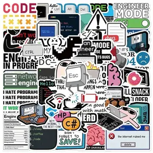 50 Pack of Computer Programming, Computer Engineering, Computer Science, Coding, Funny Stickers and Decals. Waterproof