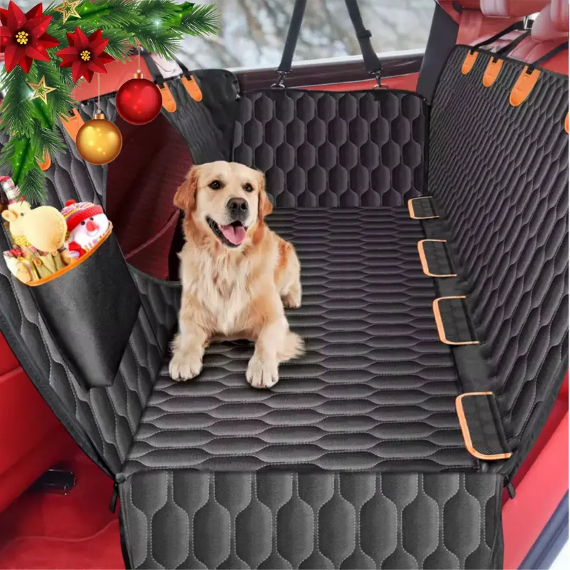 Nw3Lbs 54"*58" Dog Car Seat Cover Waterproof & Scratchproof Durable Fabric with Mesh Window for Car Truck Use