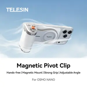 TELESIN Magnetic Pro Shot Camera Grip for iPhone 12 or Later, 3200mAh Built-in Battery, Wireless Charging, Strong Magnetic Hold, Mechanical Shutter & Zoom Dial, Remote Zoom Control