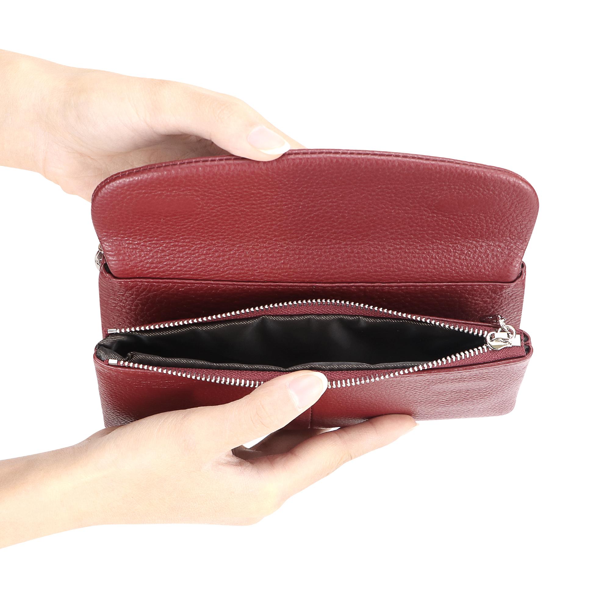 Royal Bagger RFID Blocking Women's Short Wallet Genuine Leather Multi-card Slots Card Holder Trifold Purse Magnetic Opening 2063 SpringStatements