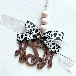 Monogram Car Charm - Personalized Car Accessory