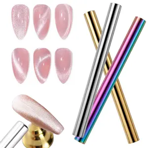 Cat Eye Double Headed Magnet Stick, Cylindrical Nail Magnet, Nail Art Tools, Manicure Tools For Women