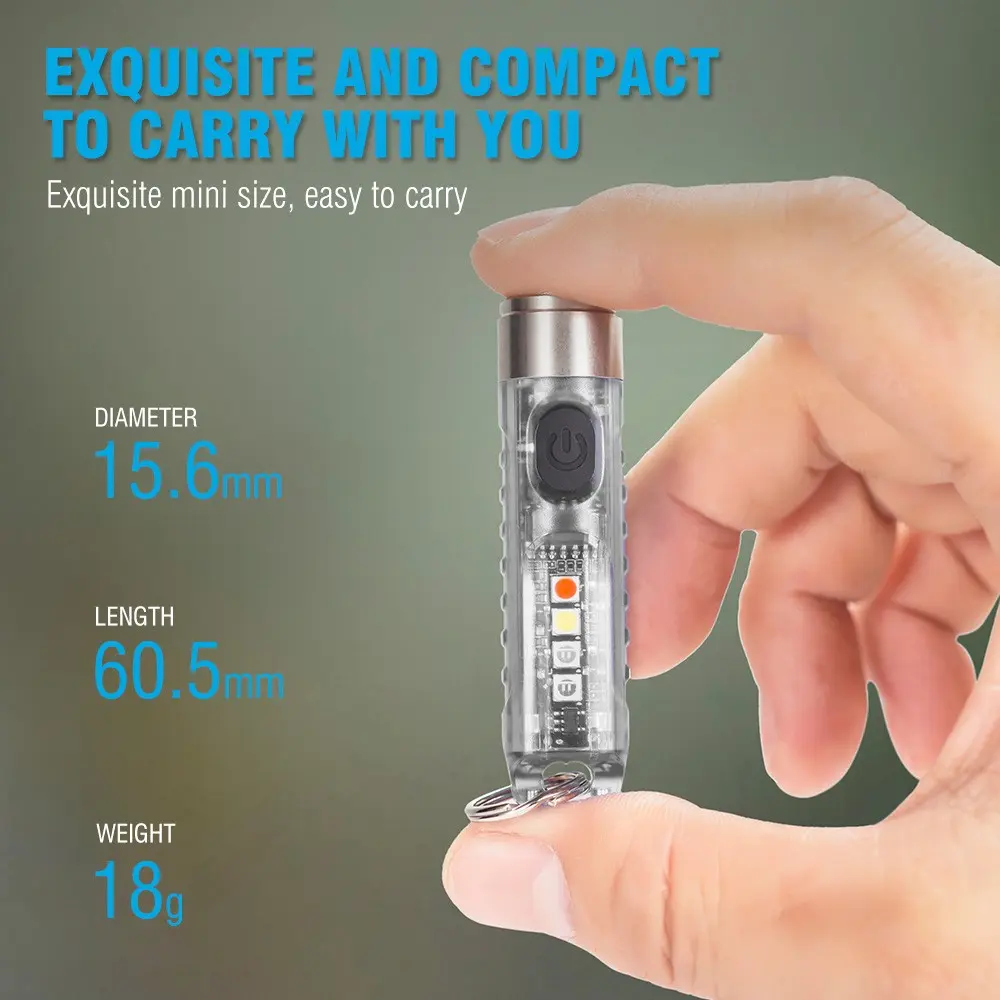Small Powerful Mini Keychain LED Flashlight, Tactical Portable High Bright Pen Light, Sst20 LED USB Rechargeable, Ip65 Waterproof, Multi-Function Emergency Lighting, High Lumen Flashlight, Multifunctional Flashlight