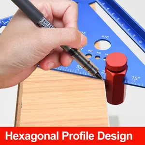 Tall Stair Gauges for Framing Square with Holder and Hook, Framing Jig for Speed Square, Framing Square Stops for Carpentry Squares & Circular Saw