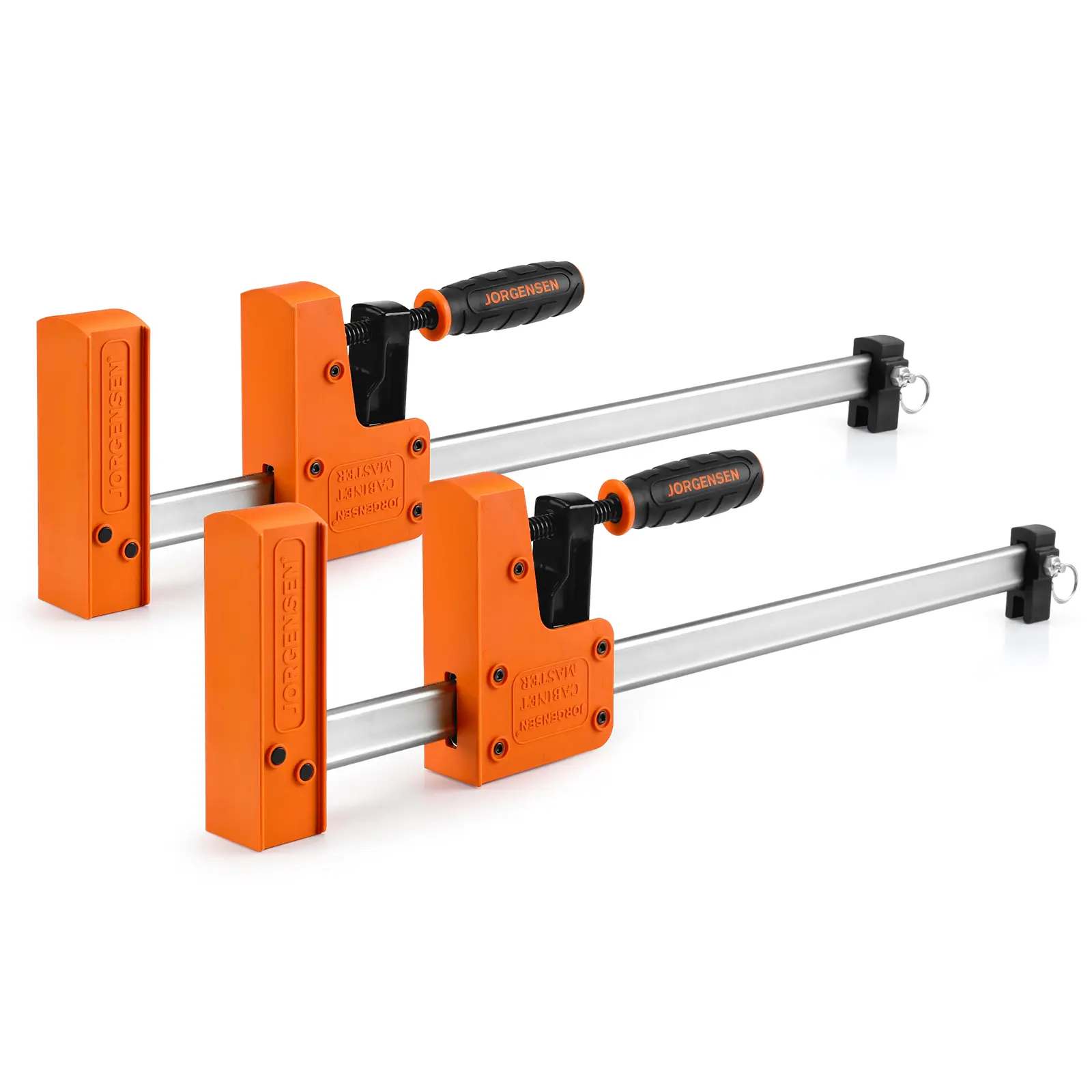 #fathersdaygift Jorgensen Bar Clamp Set, 2-pack 90° Parallel Clamp Cabinet Master, Steel Jaw Bar Clamp for Woodworking, 1500 lbs load Limited