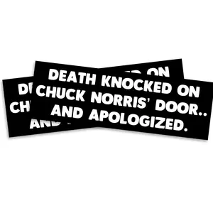 Printlabz Death Knocked On Norris' Door And Apologized RIP CHUCK - 2 Pack Magnet 5 Inch - Waterproof Car Truck Locker Toolbox Magnets - CNMAG0006