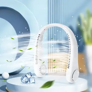 Portable Mini Neck Fan, USB Rechargeable Hands-Free Bladeless, 3-Speed Powerful Airflow, Silent Wearable Personal Device for Outdoor & Daily Use, Portable Fan,summervibes outdoorfun