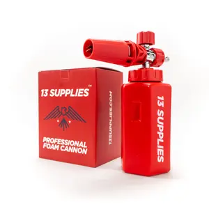 13 SUPPLIES Professional Foam Cannon for Car, Adjustable Spray Nozzle, 1.1 Liter Soap Canister, 1/4" Quick Connect Plug for Pressure Washer and Car/Truck Detailing Kit