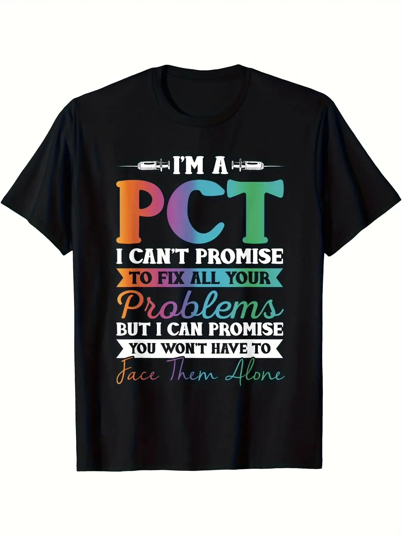 Patient Care Technician Funny PCT Week T-Shirt Same Style for Men And Women  Summer Short-Sleeved Printed T-Shirt Pure 220G