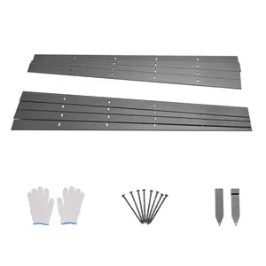 【Summervibes】VEVOR Metal Landscape Edging 8Packs 72in Rust-Resistant Bendable for Yard Garden