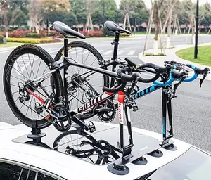 ROCKBROS Suction Cup Bike Rack for Car Roof Top Sucker Bike Rack Quick Release Aluminium Alloy Bike Carrier with Sucker for Bikes