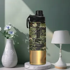 20oz Stainless Steel Travel Mug Tumbler with Remington Bullet Print Design, Dual Wall Vacuum Insulated Cup for Outdoor Sports & Gifts