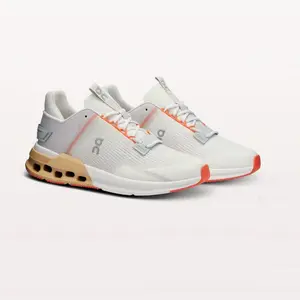 On Women Cloudnova Flux Shoes - Made To Move with A Sleek New Look, This Shoe Redefines All Day Wear (Undyed White & Savannah)