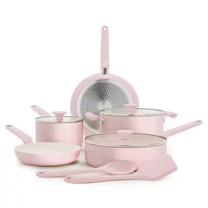 GreenPan Rio Advanced 10pc Ceramic Nonstick Cookware Set Pink