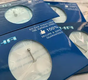 1pc Pre-Sterile Labret Stud Tragus Ring Ear Cartilage 316L Surgical Steel