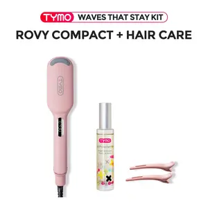 【Waves Stay Kit】TYMO ROVY COMPACT & TYMO HAIR CARE SET- Compact Wave Curling Iron for Easy Comfort Styling hairwaver