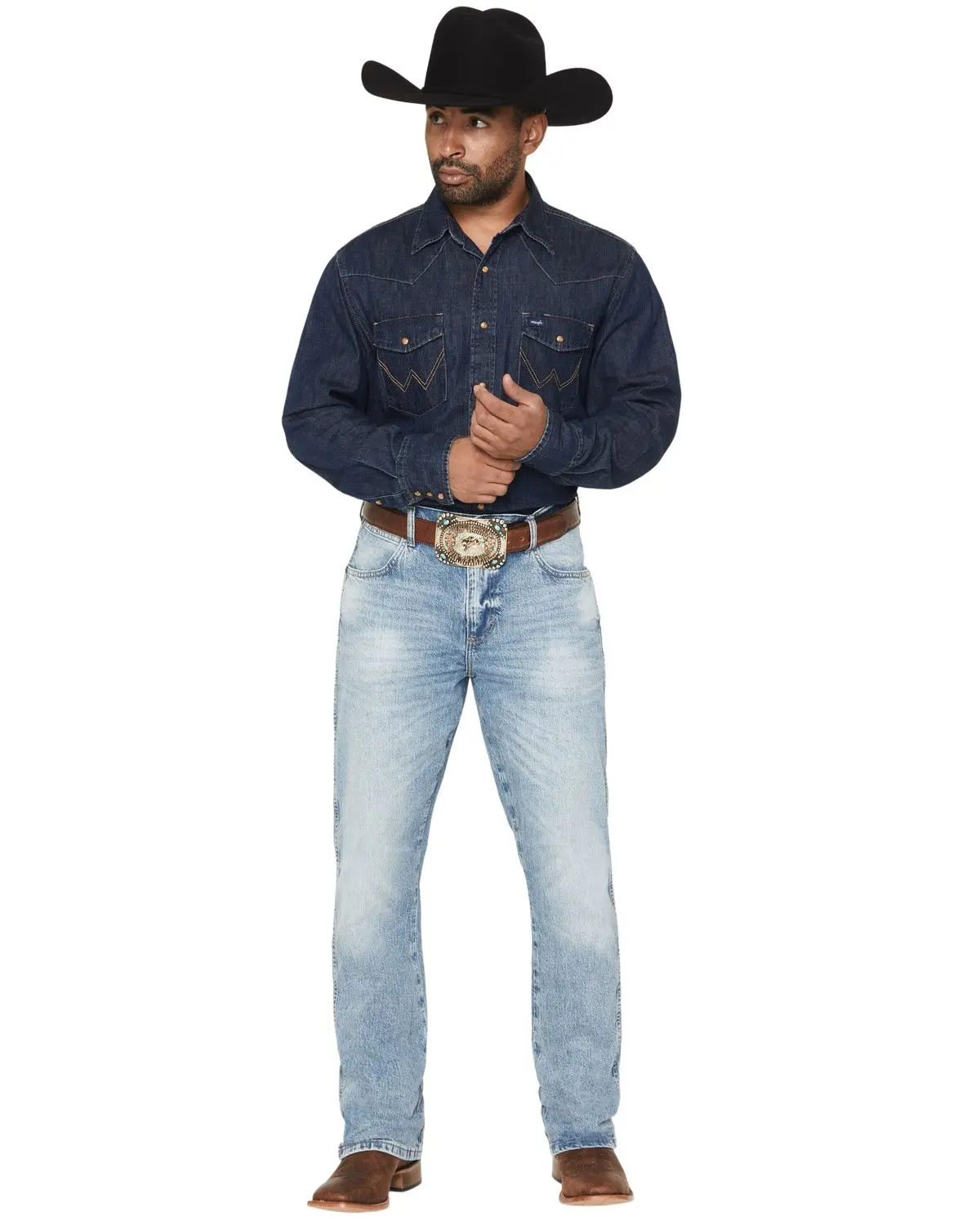 Wrangler Men's Retro 77Mwz Jones Light Wash Slim Bootcut Stretch Denim Jeans - 112367904