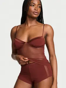 Victoria's Secret Sheer Reveal Modal & Mesh Cami Set